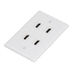 4 HD Multimedia Interface Wall Plate US Standard ABS Outlet Panel for AV Receiver Home Theater System
