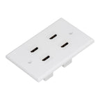 4 HD Multimedia Interface Wall Plate US Standard ABS Outlet Panel for AV Receiver Home Theater System