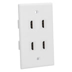 4 HD Multimedia Interface Wall Plate US Standard ABS Outlet Panel for AV Receiver Home Theater System