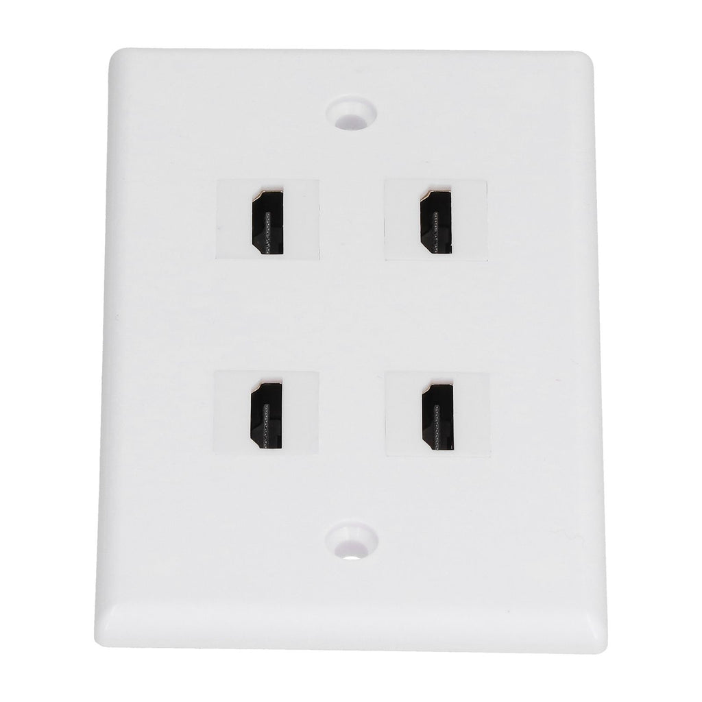 4 HD Multimedia Interface Wall Plate US Standard ABS Outlet Panel for AV Receiver Home Theater System