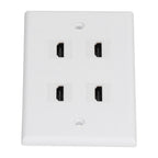 4 HD Multimedia Interface Wall Plate US Standard ABS Outlet Panel for AV Receiver Home Theater System