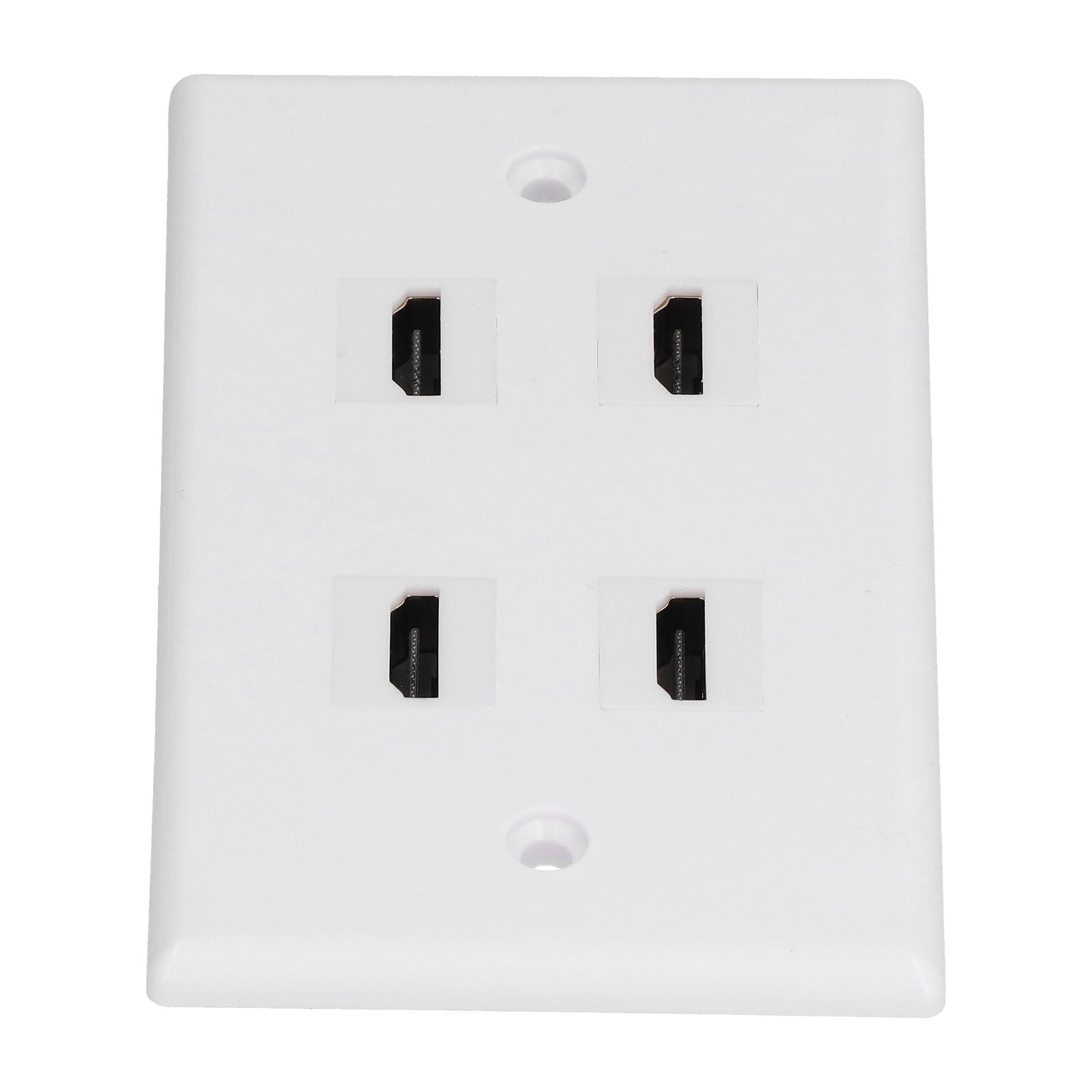 4 HD Multimedia Interface Wall Plate US Standard ABS Outlet Panel for AV Receiver Home Theater System