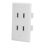 4 HD Multimedia Interface Wall Plate US Standard ABS Outlet Panel for AV Receiver Home Theater System