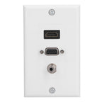 Audio Video Wall Socket 3.5mm F Connector Multimedia Port Wear Resistant Composite Video Panel