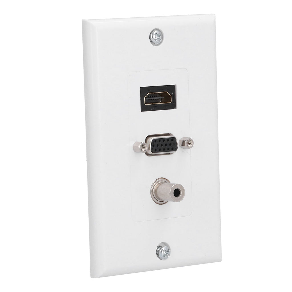 Audio Video Wall Socket 3.5mm F Connector Multimedia Port Wear Resistant Composite Video Panel