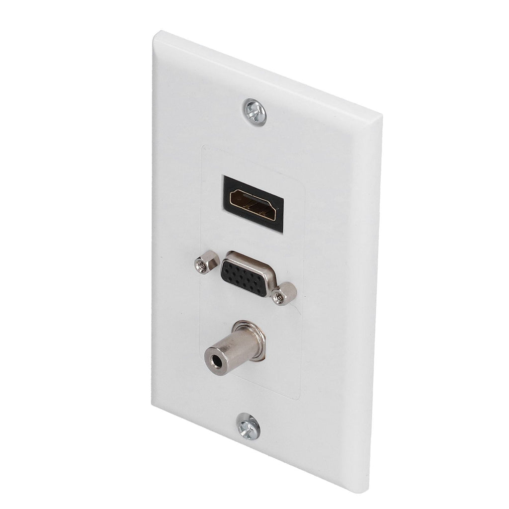 Audio Video Wall Socket 3.5mm F Connector Multimedia Port Wear Resistant Composite Video Panel