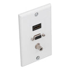 Audio Video Wall Socket 3.5mm F Connector Multimedia Port Wear Resistant Composite Video Panel