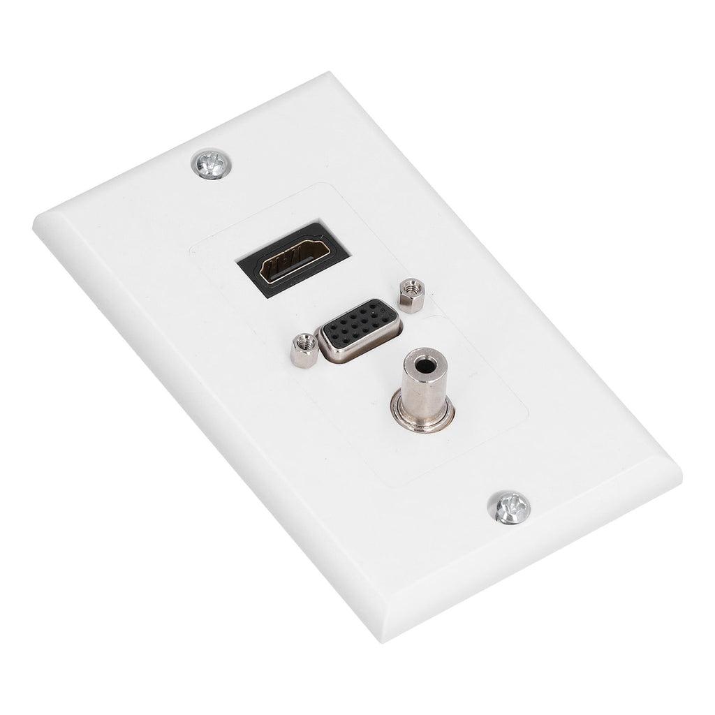 Audio Video Wall Socket 3.5mm F Connector Multimedia Port Wear Resistant Composite Video Panel