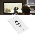 Audio Video Wall Socket 3.5mm F Connector Multimedia Port Wear Resistant Composite Video Panel