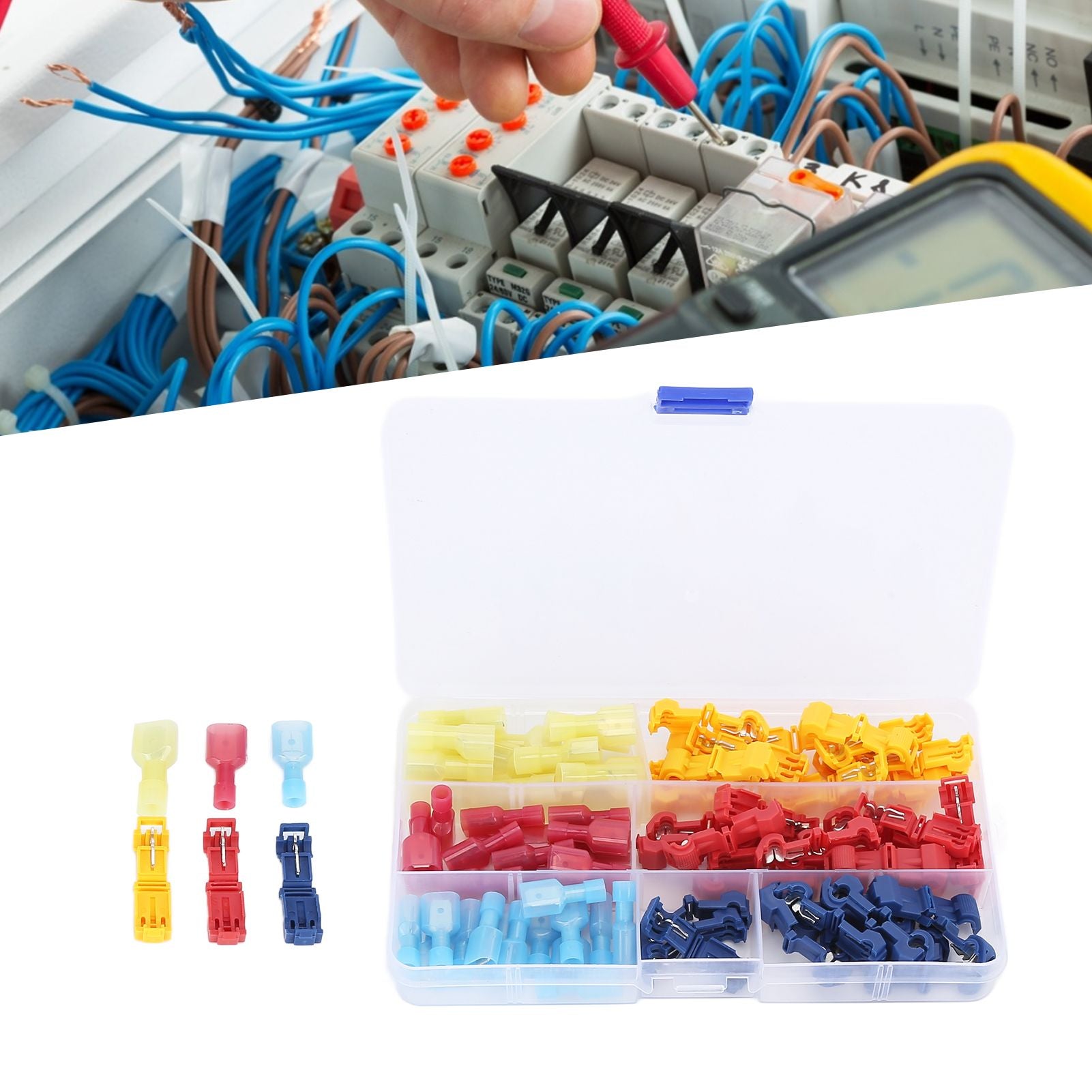 Quick Electrical Cable Connectors Snap Splice Lock Wire Terminal Crimp Wire Connector