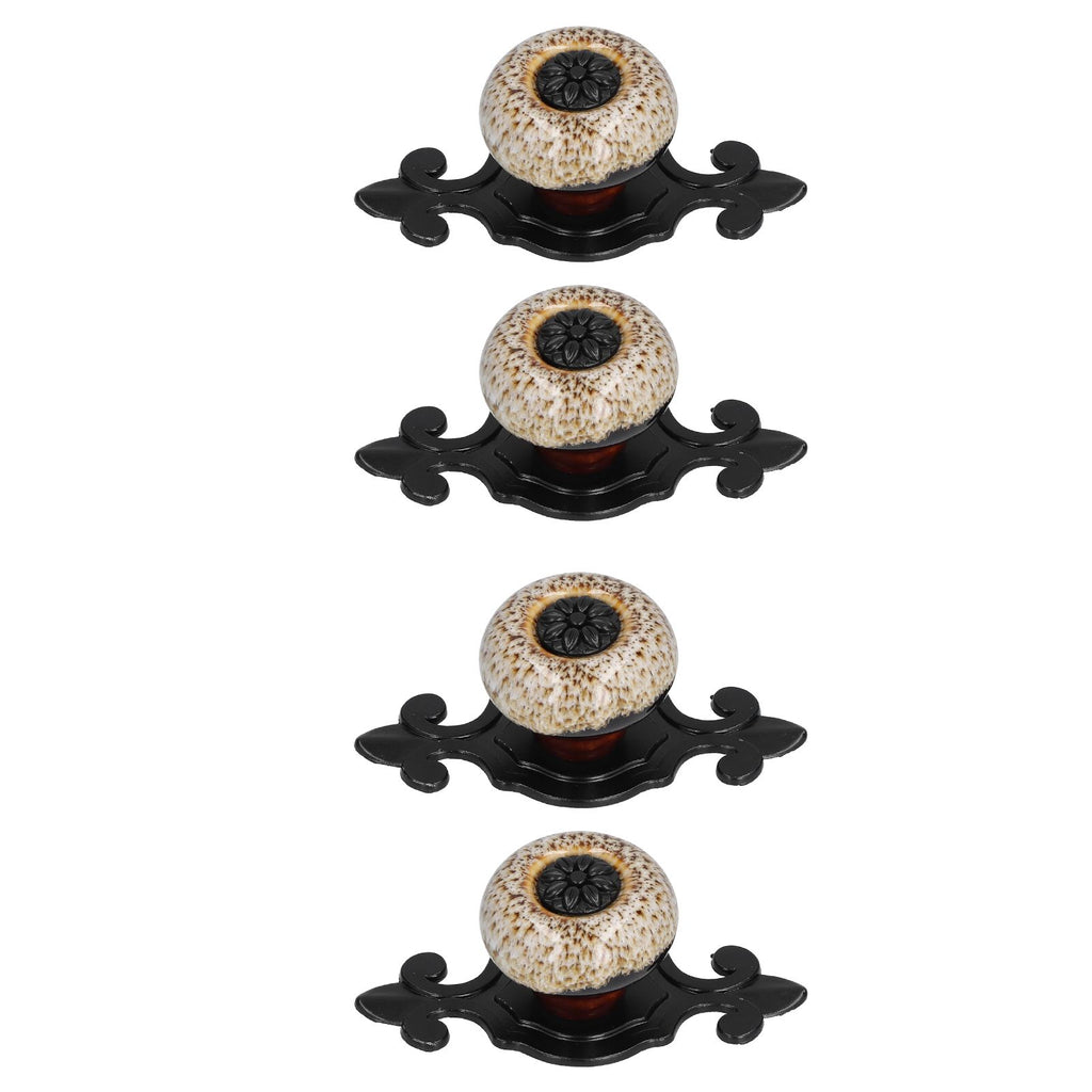4 Sets Furniture Handle Zinc Alloy Cabinet Door Drawer Handle Exquisite Furniture AccessoriesWhite