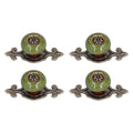 4 Sets Furniture Handle Zinc Alloy Cabinet Door Drawer Handle Exquisite Furniture AccessoriesGreen