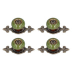 4 Sets Furniture Handle Zinc Alloy Cabinet Door Drawer Handle Exquisite Furniture AccessoriesGreen