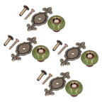 4 Sets Furniture Handle Zinc Alloy Cabinet Door Drawer Handle Exquisite Furniture AccessoriesGreen