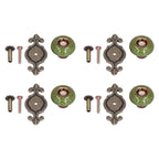 4 Sets Furniture Handle Zinc Alloy Cabinet Door Drawer Handle Exquisite Furniture AccessoriesGreen