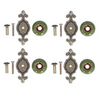 4 Sets Furniture Handle Zinc Alloy Cabinet Door Drawer Handle Exquisite Furniture AccessoriesGreen