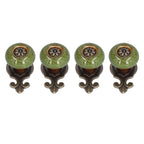 4 Sets Furniture Handle Zinc Alloy Cabinet Door Drawer Handle Exquisite Furniture AccessoriesGreen