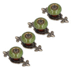 4 Sets Furniture Handle Zinc Alloy Cabinet Door Drawer Handle Exquisite Furniture AccessoriesGreen