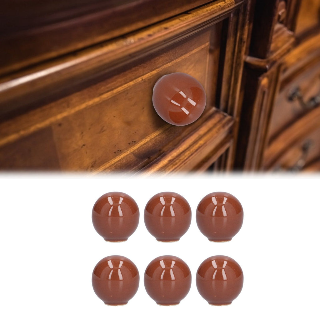 Cabinet Knobs No Fading Beautiful Exquisite DIY Zinc Alloy Modern Simple Drawer KnobsBrown