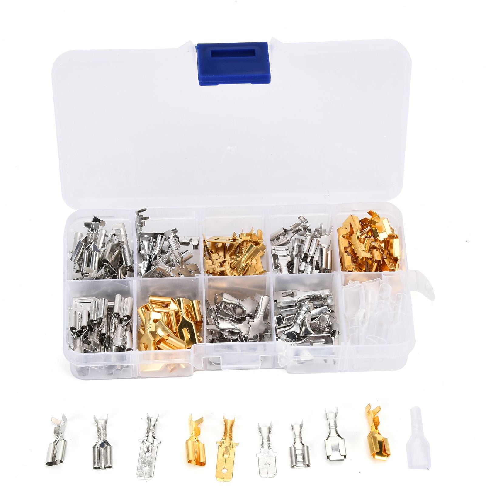 150Pcs Wire Terminals Brass Oxidation Resistance Corrosion Resistance High Conductivity Wire Crimp Terminal Block