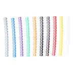Clip On Cable Marker Waterproof Cable Identification Tube Colorful 0‑9 Number Wire Label Tube Wire Marker