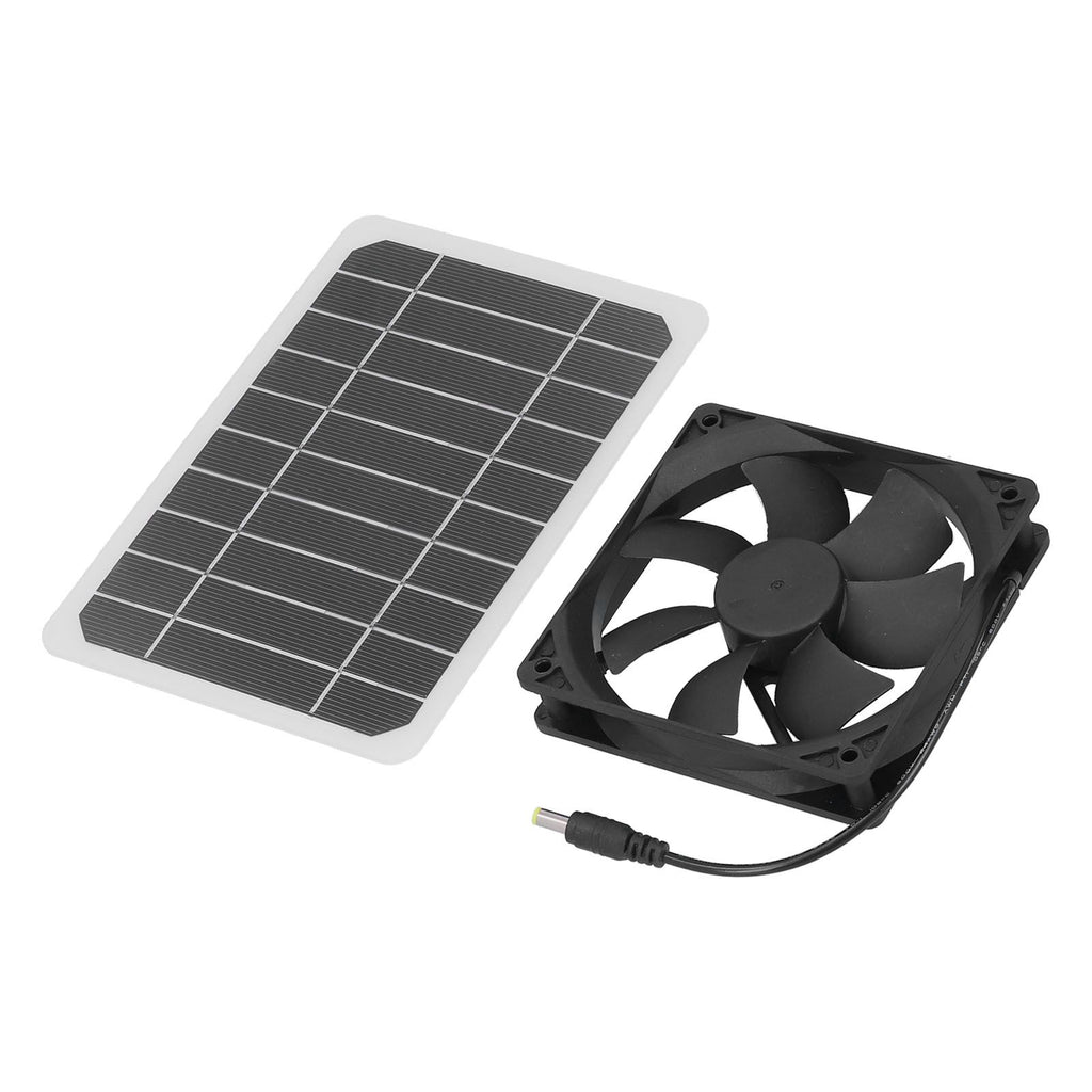 6W Solar Panel with Cooling Fan Mini Ventilator Solar Powered Exhaust Fan for Pet Dog Chicken House