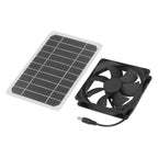 6W Solar Panel with Cooling Fan Mini Ventilator Solar Powered Exhaust Fan for Pet Dog Chicken House