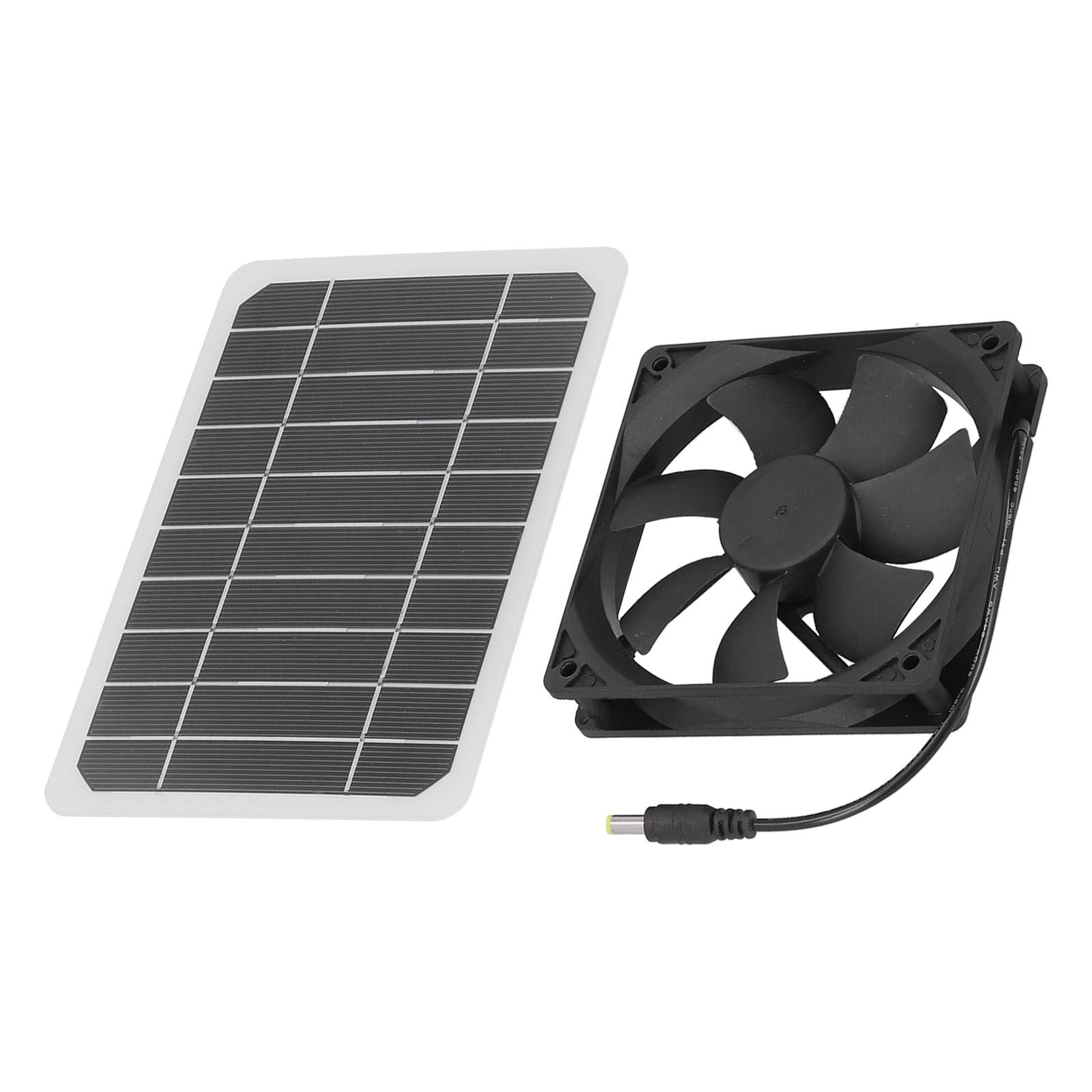 6W Solar Panel with Cooling Fan Mini Ventilator Solar Powered Exhaust Fan for Pet Dog Chicken House