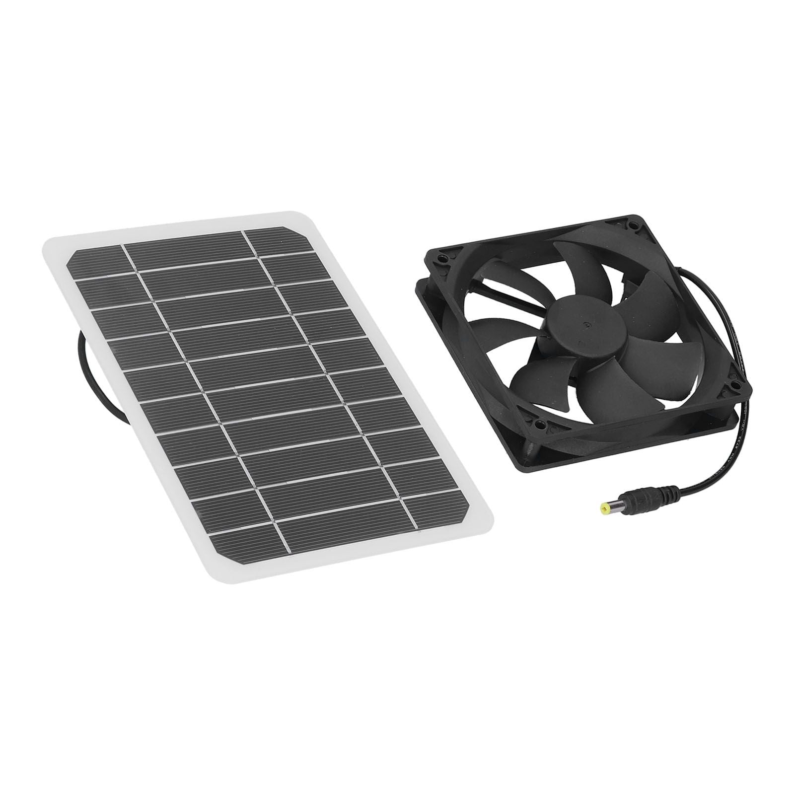6W Solar Panel with Cooling Fan Mini Ventilator Solar Powered Exhaust Fan for Pet Dog Chicken House