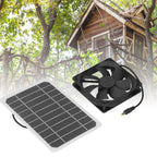 6W Solar Panel with Cooling Fan Mini Ventilator Solar Powered Exhaust Fan for Pet Dog Chicken House