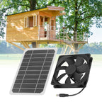 6W Solar Panel with Cooling Fan Mini Ventilator Solar Powered Exhaust Fan for Pet Dog Chicken House