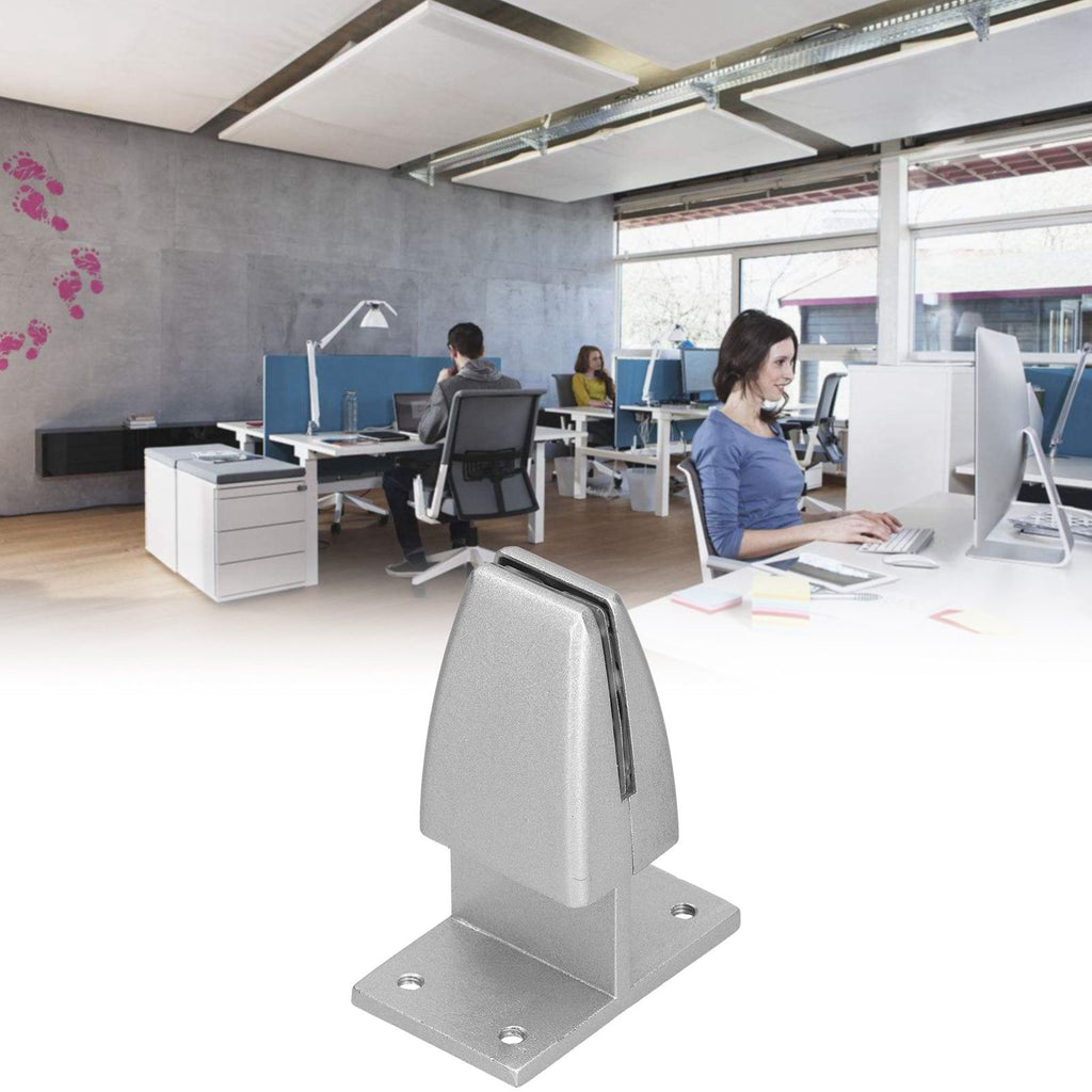 4pcs Desk Screen Baffle Clamp T Type Aluminum Alloy Silver Desktop Partition Bracket Holder for Office Classroom