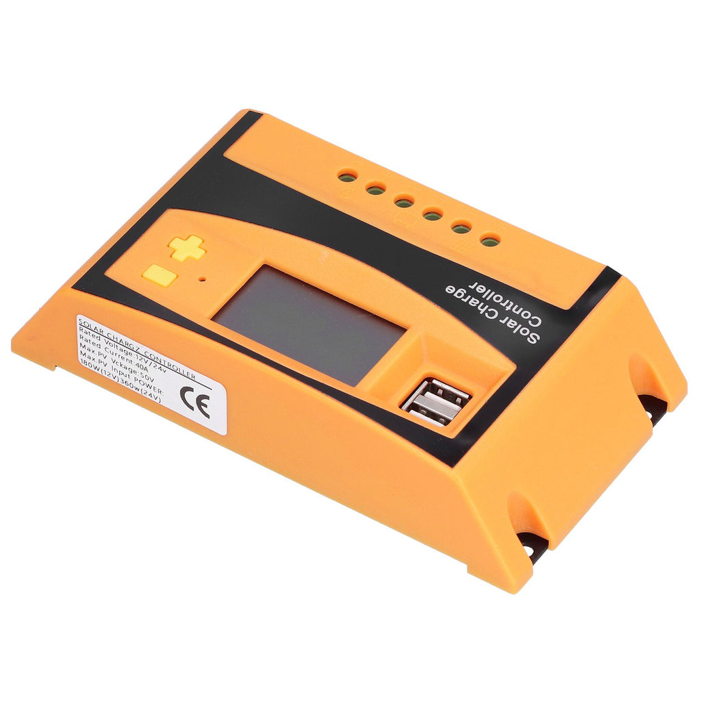 12V/24V Solar Charge Controller Solar Charge Discharge Regulator Waterproof Photovoltaic Controller40A