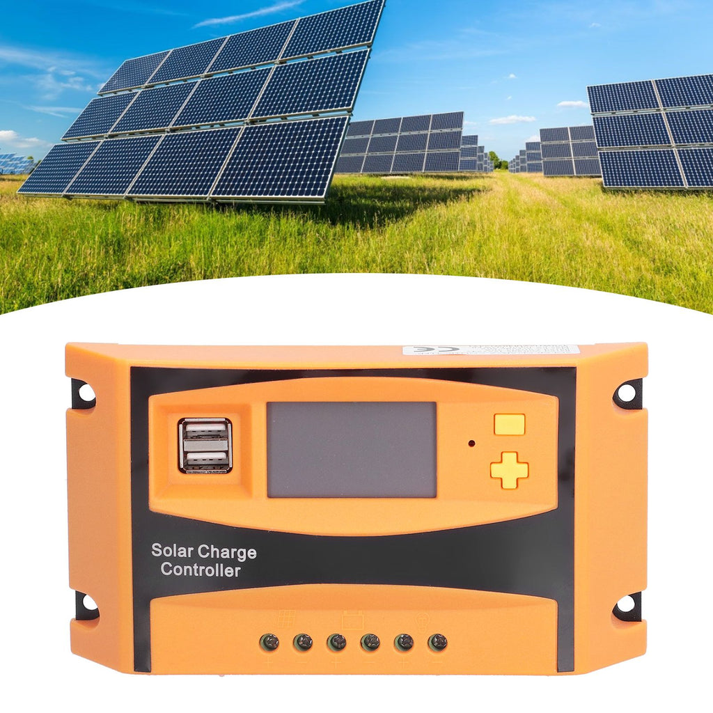12V/24V Solar Charge Controller Solar Charge Discharge Regulator Waterproof Photovoltaic Controller50A