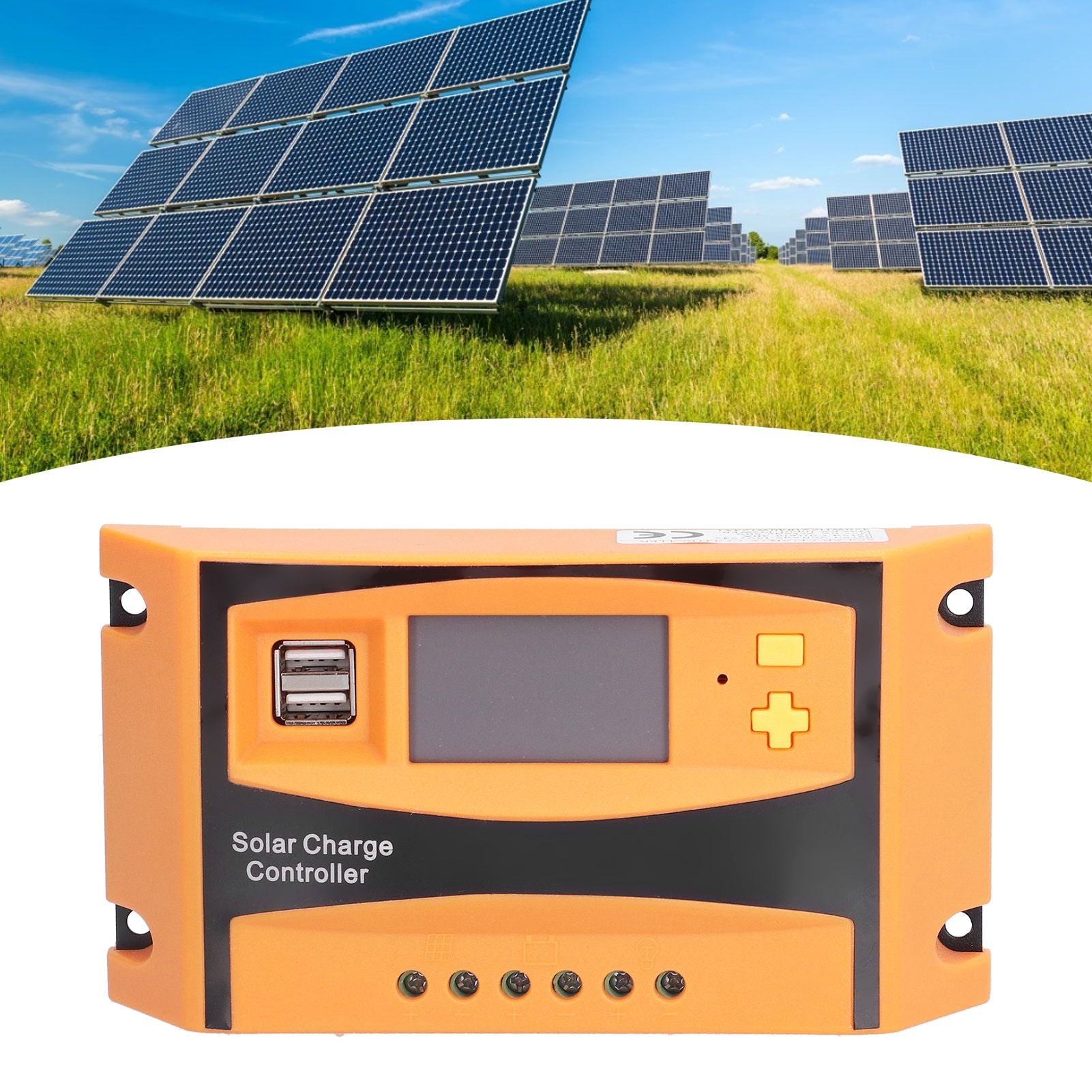12V/24V Solar Charge Controller Solar Charge Discharge Regulator Waterproof Photovoltaic Controller60A