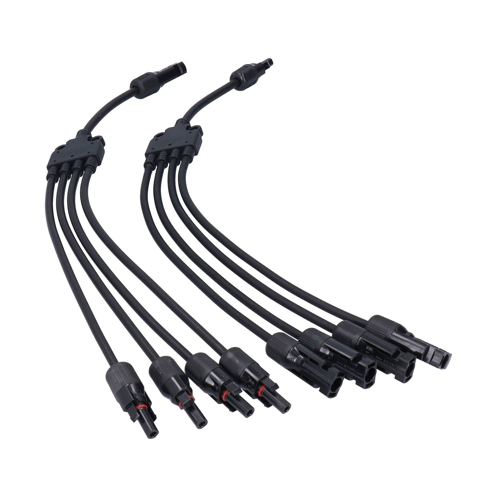 Solar Panel Connector 4 Branch Y Type Parallel Connector Solar Panel Extension Cable PV Wire Adapter