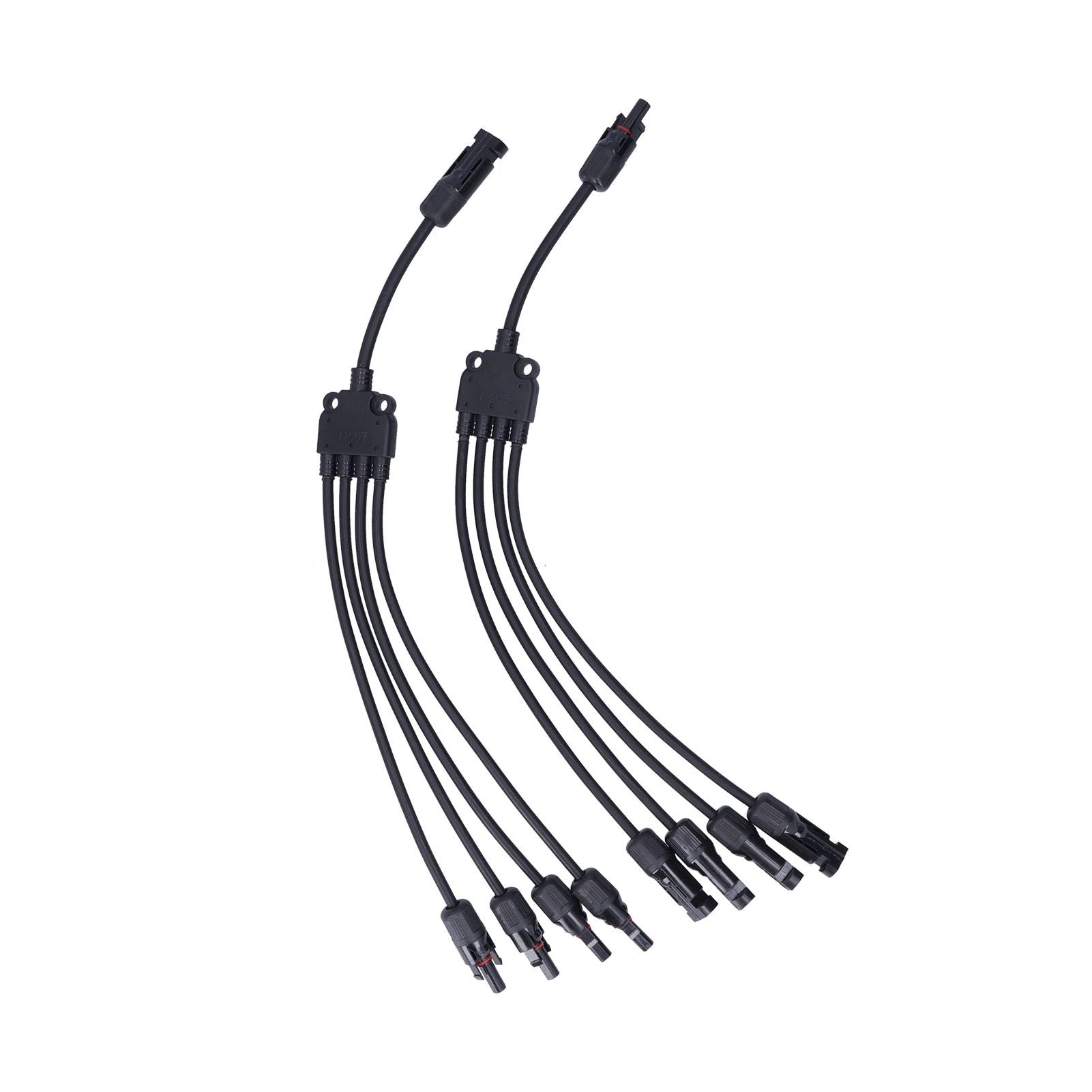 Solar Panel Connector 4 Branch Y Type Parallel Connector Solar Panel Extension Cable PV Wire Adapter