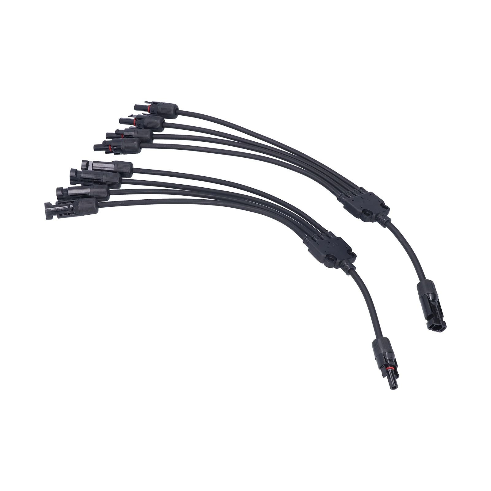 Solar Panel Connector 4 Branch Y Type Parallel Connector Solar Panel Extension Cable PV Wire Adapter