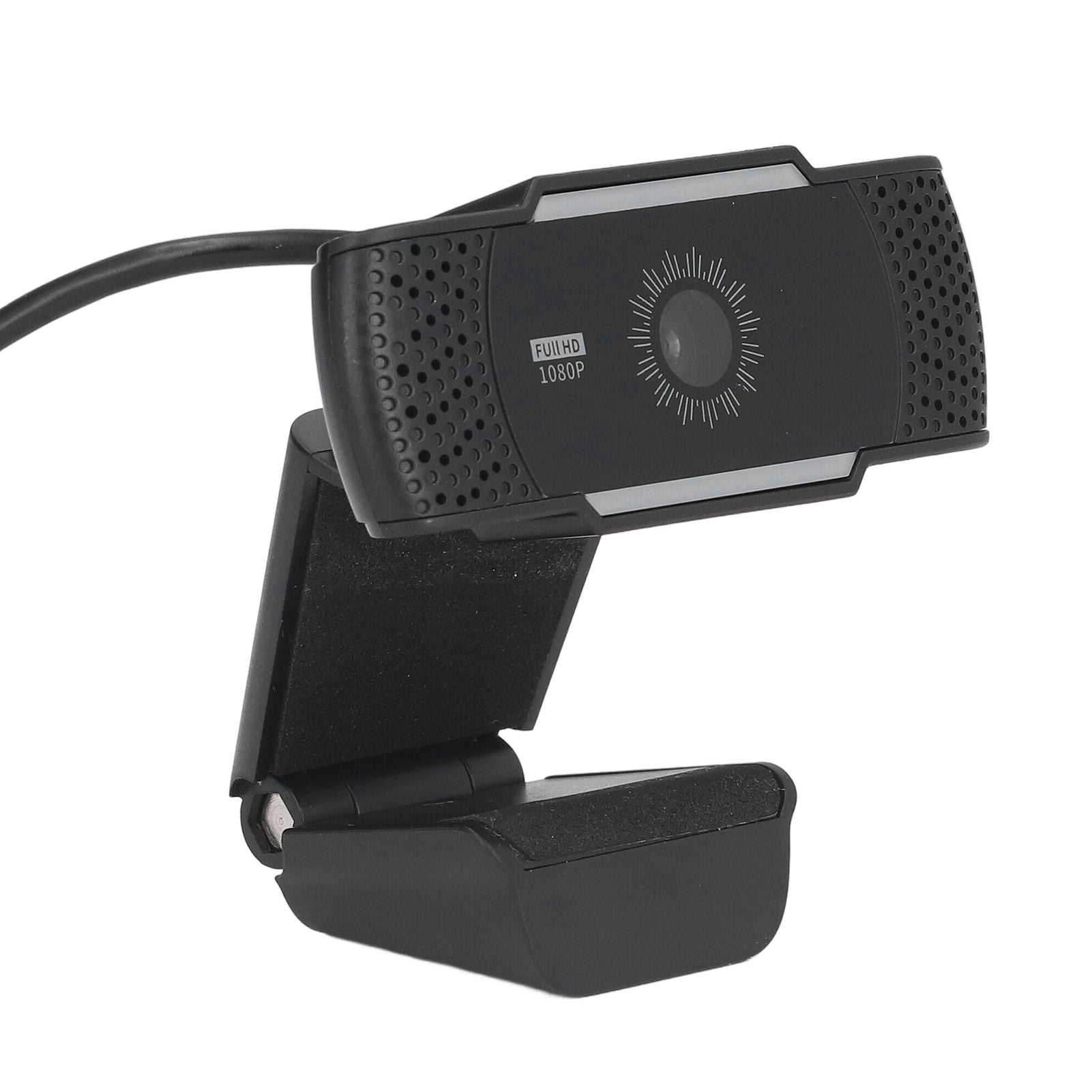 Computer Camera Microphone Automatic Noise Reduction Full HD 1080P USB Stereo Webcam with Rotatable Clip for Office