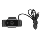 Computer Camera Microphone Automatic Noise Reduction Full HD 1080P USB Stereo Webcam with Rotatable Clip for Office
