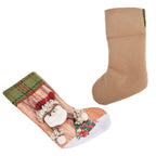 Christmas Stocking Three Dimensional Printed Christmas Stocking Gift Bag Ornament for Christmas Tree Fireplace HangingElderly