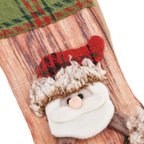 Christmas Stocking Three Dimensional Printed Christmas Stocking Gift Bag Ornament for Christmas Tree Fireplace HangingElderly