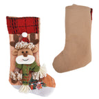 Christmas Stocking Three Dimensional Printed Christmas Stocking Gift Bag Ornament for Christmas Tree Fireplace HangingDeer
