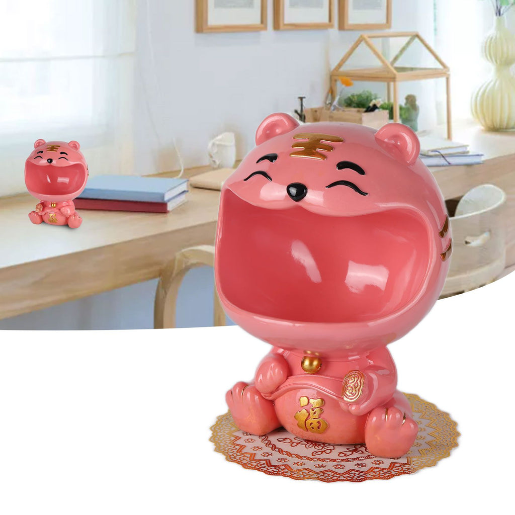 Cut Animal Shaped Key Phone Storage Basket Container Home Entryway Decor Accessory Display MoldPink