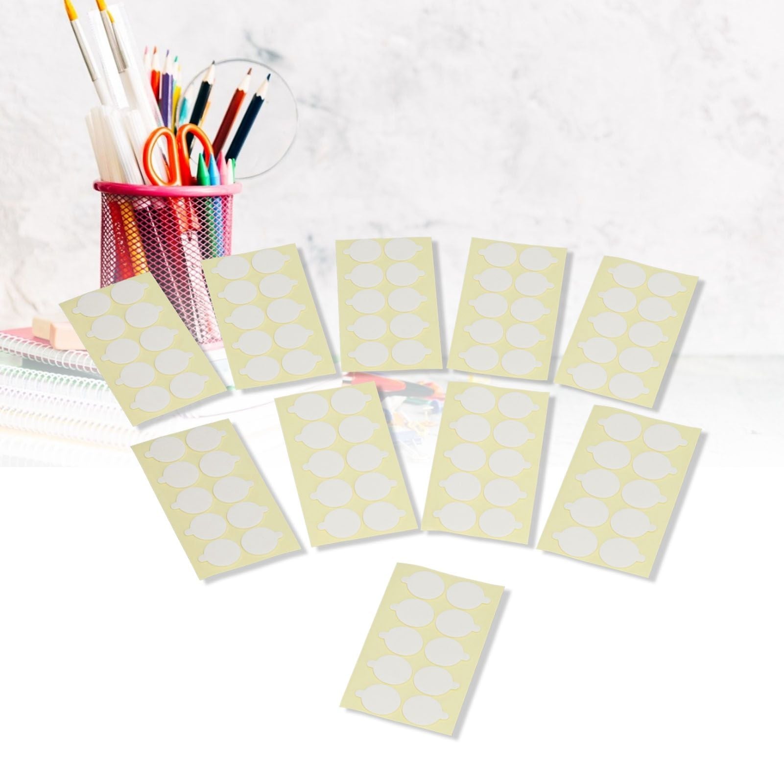 10Pcs Candle Wick Stickers Double Sided Heat Resistant Durable Convenient Candle Making Stickers