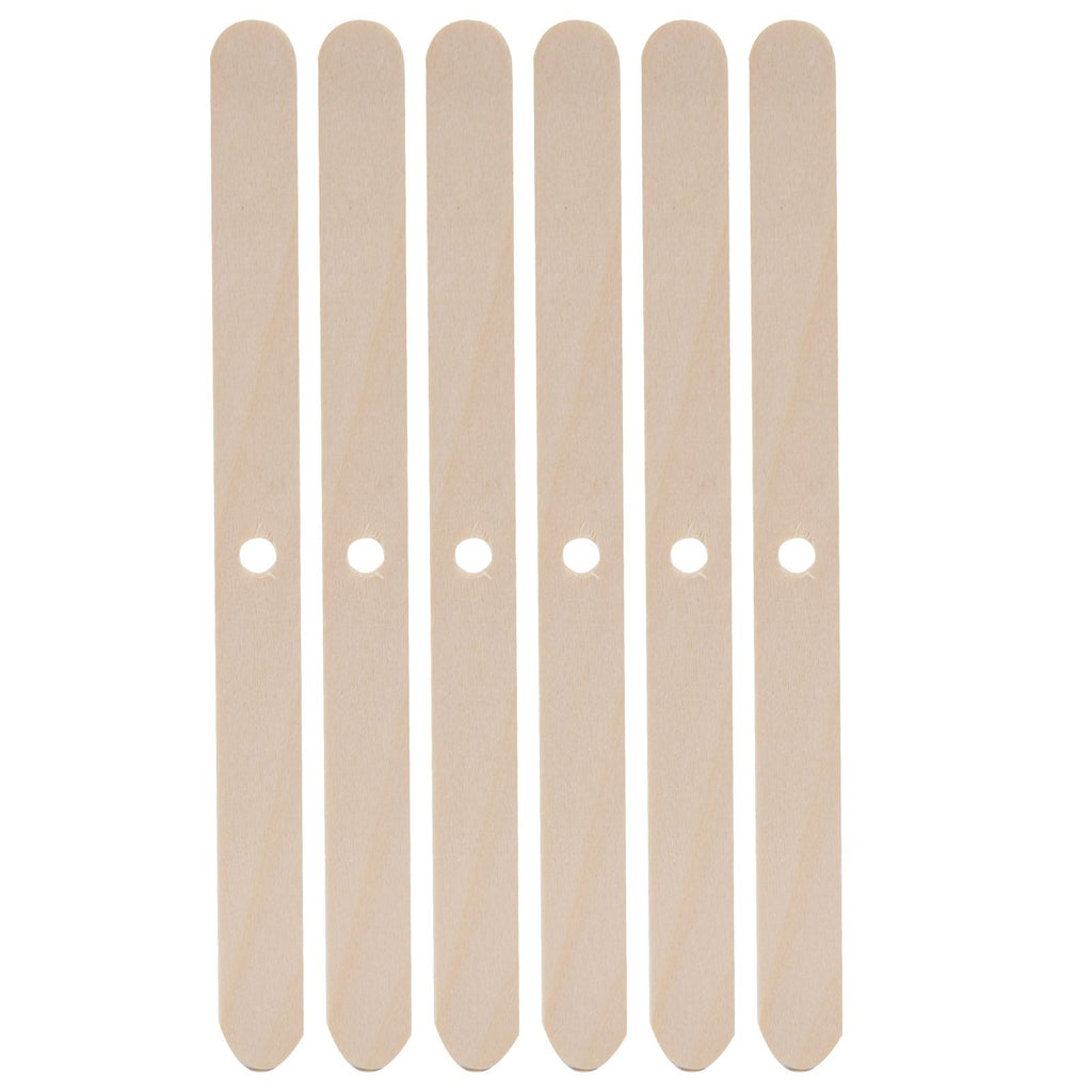 50Pcs Candle Wick Holder Birch Easy Use Reusable Wooden Wax Core Holder for Making Candles114x10mm Single Hole