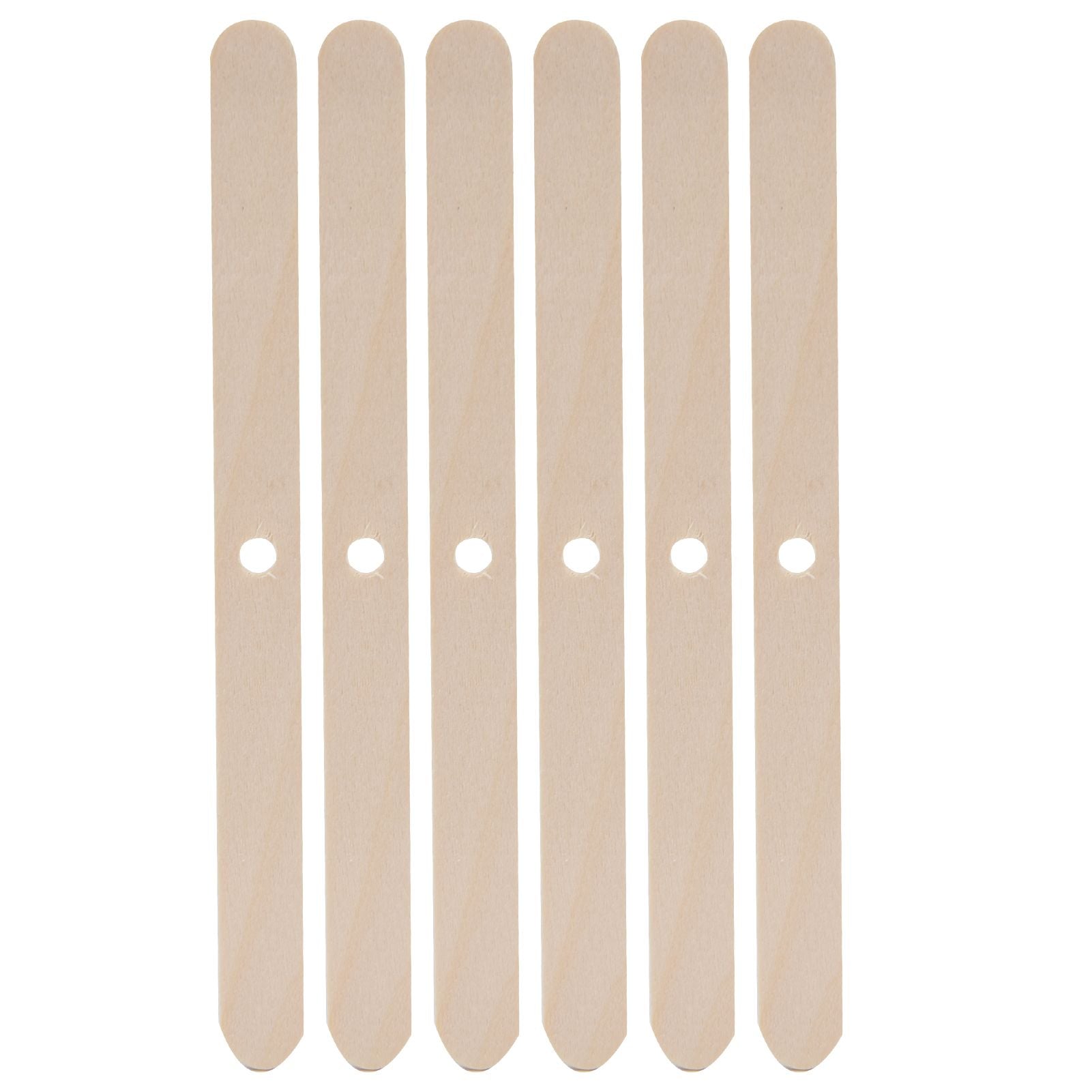 50Pcs Candle Wick Holder Birch Easy Use Reusable Wooden Wax Core Holder for Making Candles114x10mm Single Hole