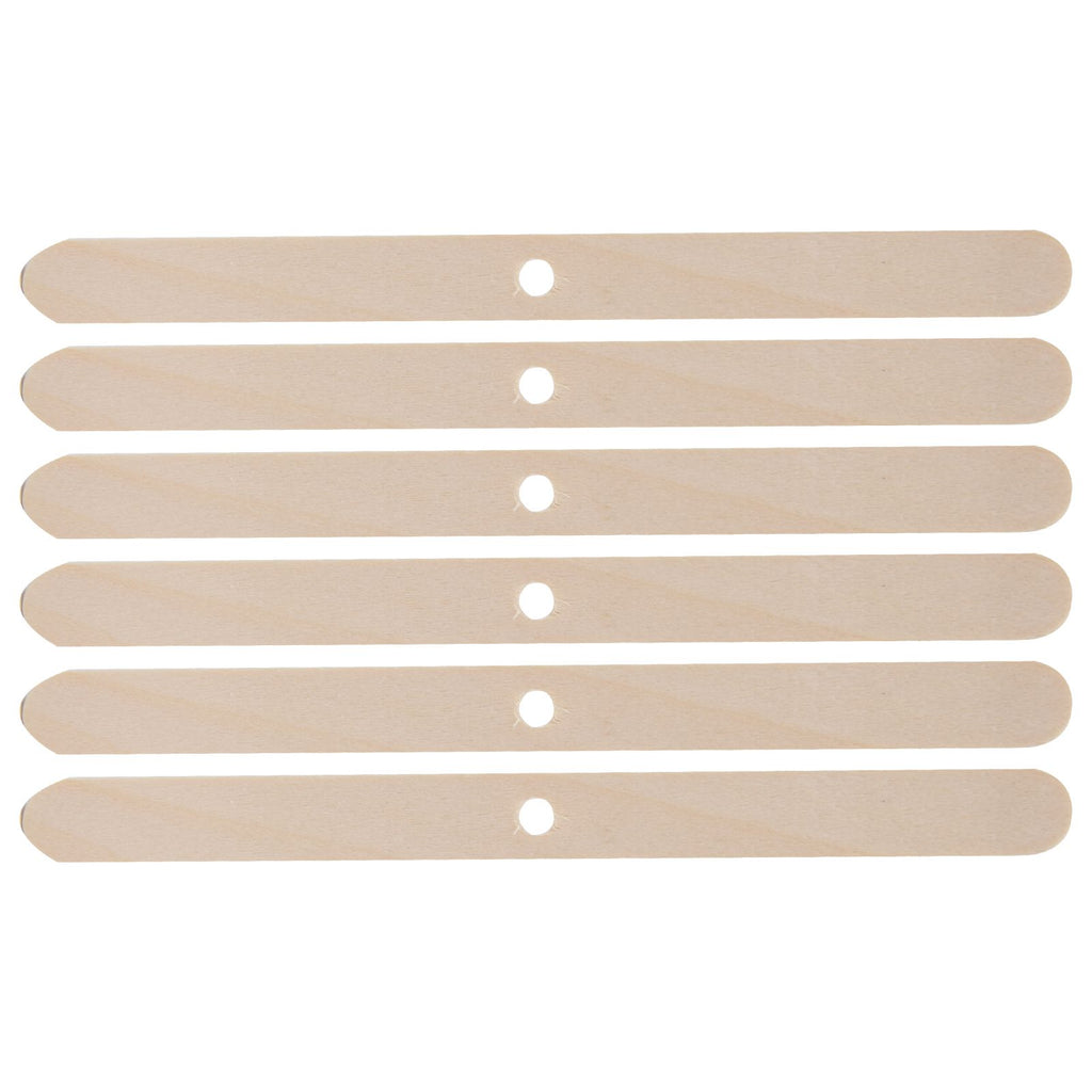 50Pcs Candle Wick Holder Birch Easy Use Reusable Wooden Wax Core Holder for Making Candles114x10mm Single Hole