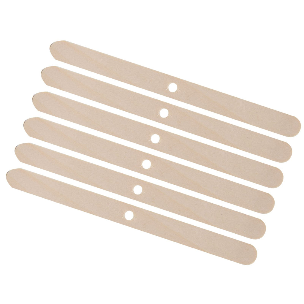 50Pcs Candle Wick Holder Birch Easy Use Reusable Wooden Wax Core Holder for Making Candles114x10mm Single Hole