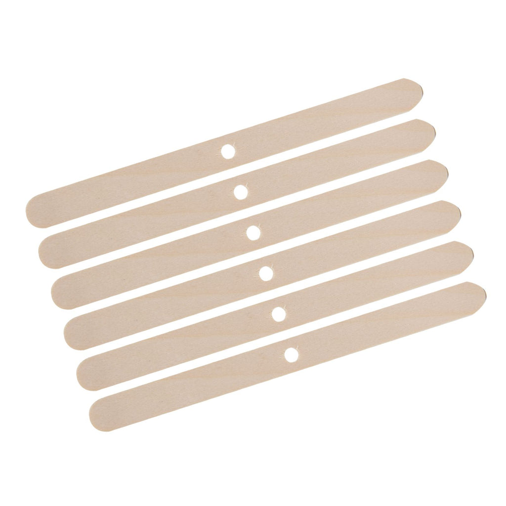 50Pcs Candle Wick Holder Birch Easy Use Reusable Wooden Wax Core Holder for Making Candles114x10mm Single Hole